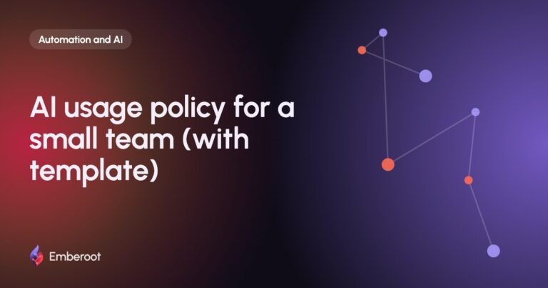 AI usage policy for a small team (with template)