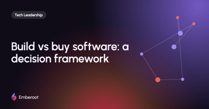 Build vs buy software: a decision framework