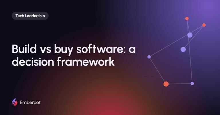 Build vs buy software: a decision framework